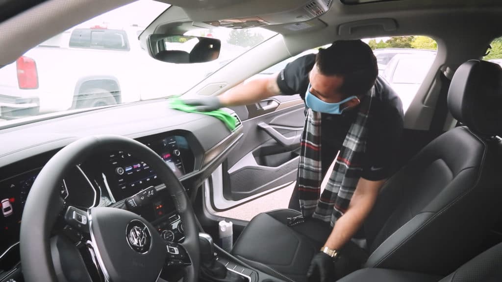 Sanitize after test drive