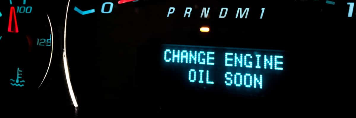 Change engine oil soon warning light on dashboard