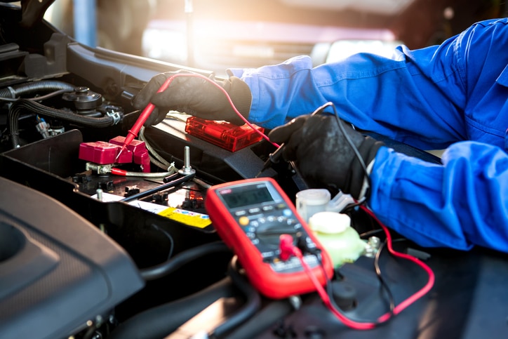 Checking a car battery