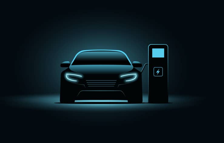 Graphic of EV car charging