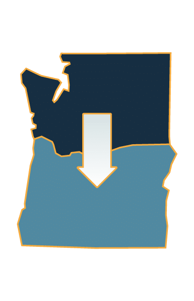Washington to Oregon Icon