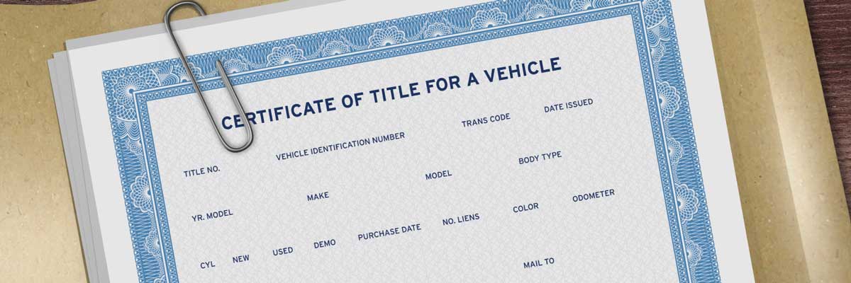 Transfer of title application
